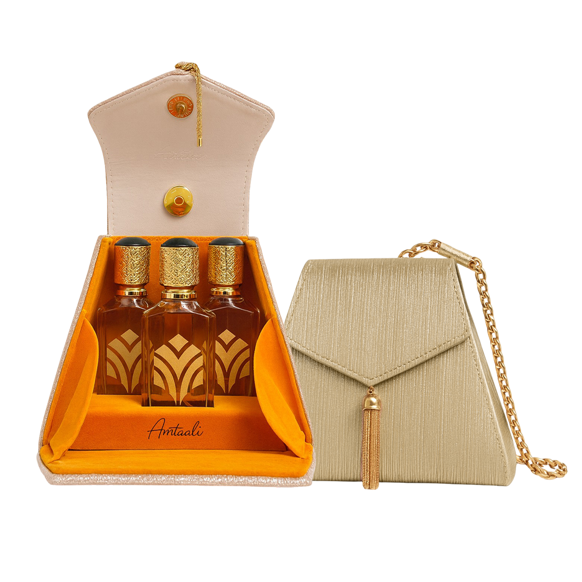 Sac Prestige Femme , Beige-Orange