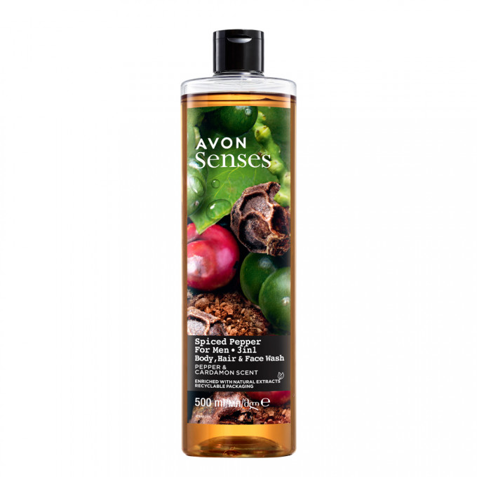 Senses Spiced Pepper Body, Hair & Face Wash