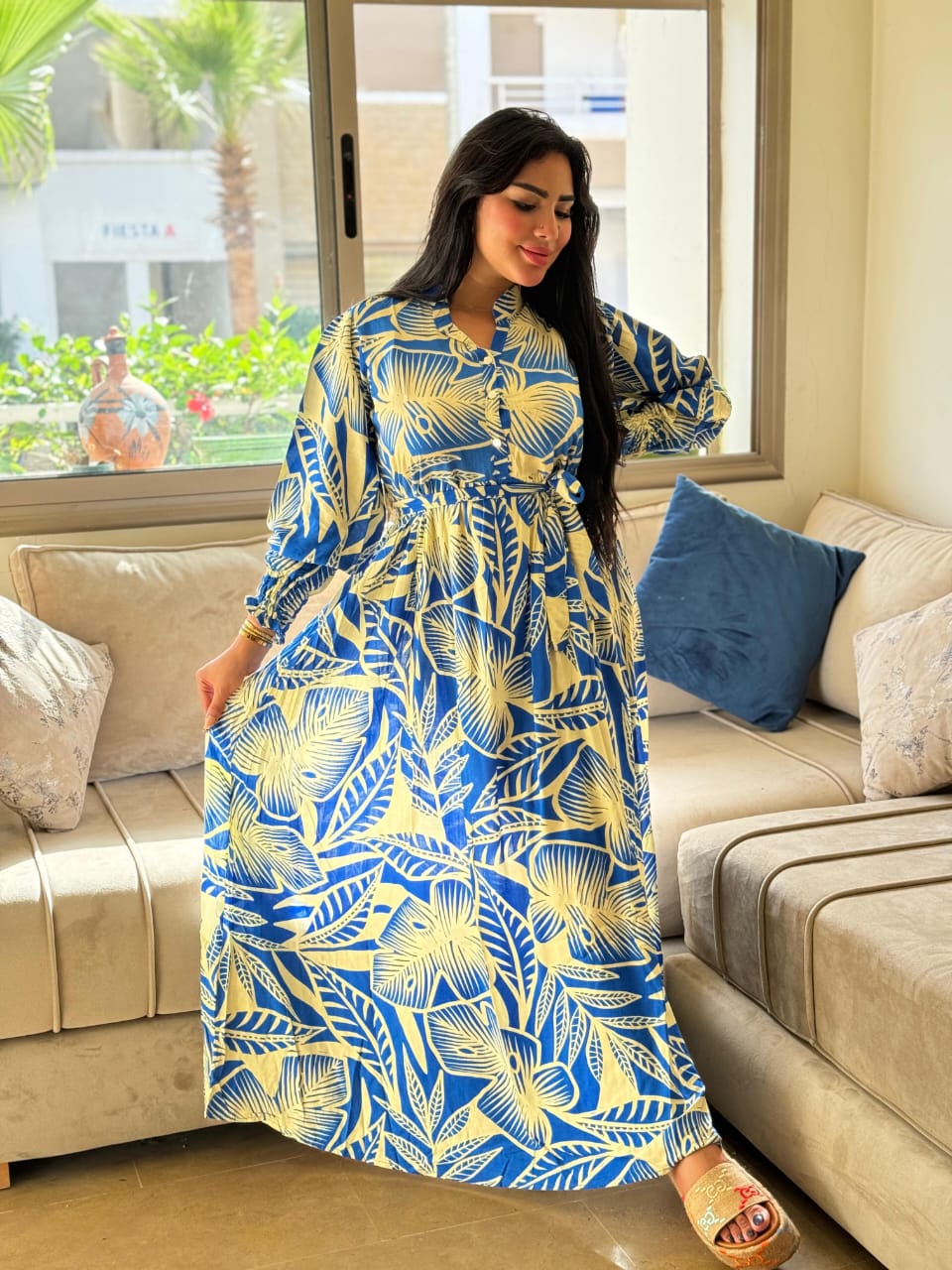 Robe femme BONJOUR, Bleu, XL