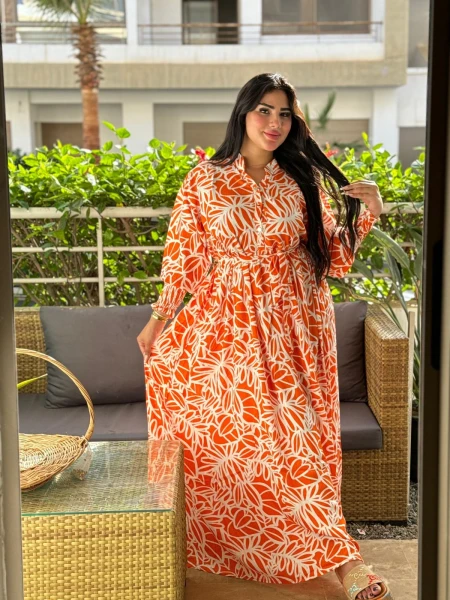 Robe Femme HANELLE, Orange, XXL