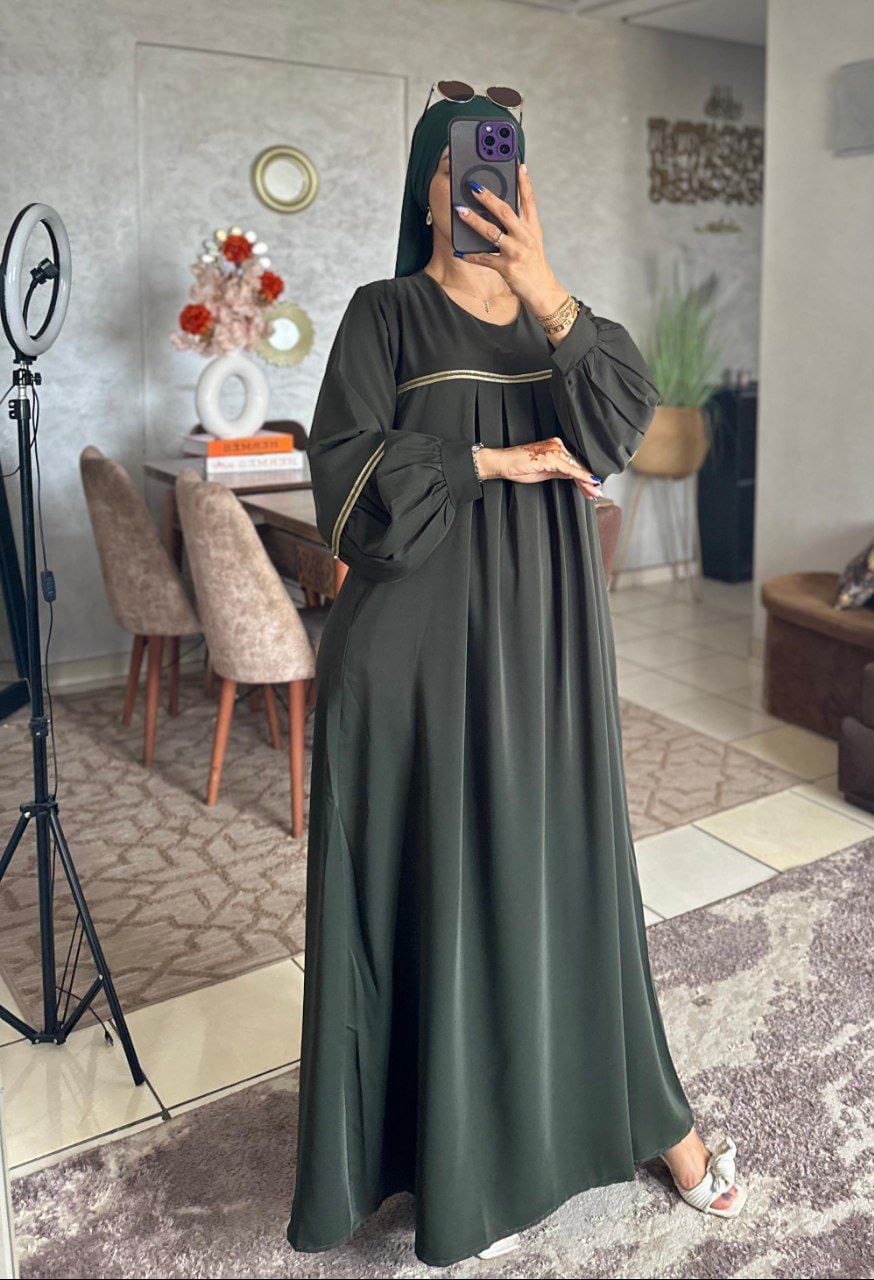 Robe long femme DEVINE, Vert, 3XL