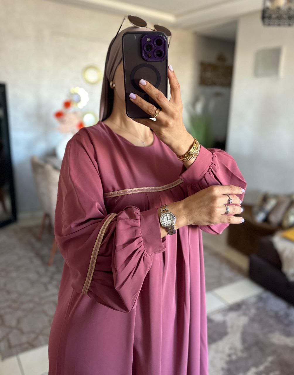 Robe long femme DEVINE, Rose, XL