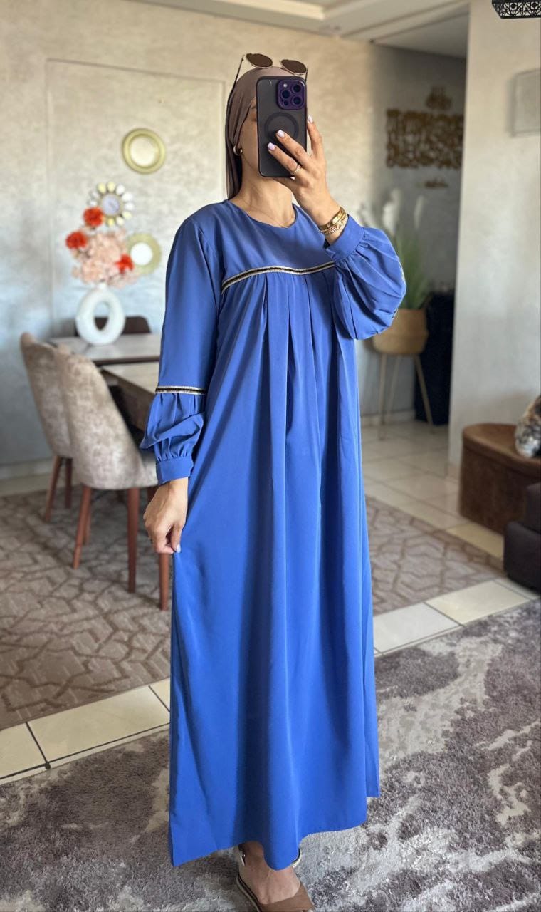 Robe long femme DEVINE, Bleu Ciel, XL