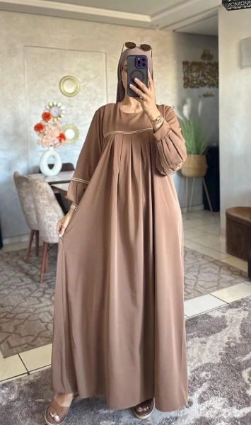 Robe long femme DEVINE, Marron, XL