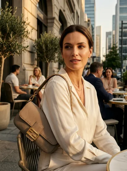 Sac Misam, Beige et taupe