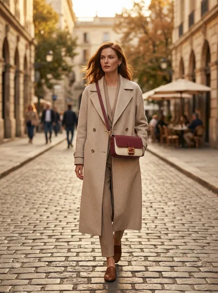 Sac Misam, Rouge et beige