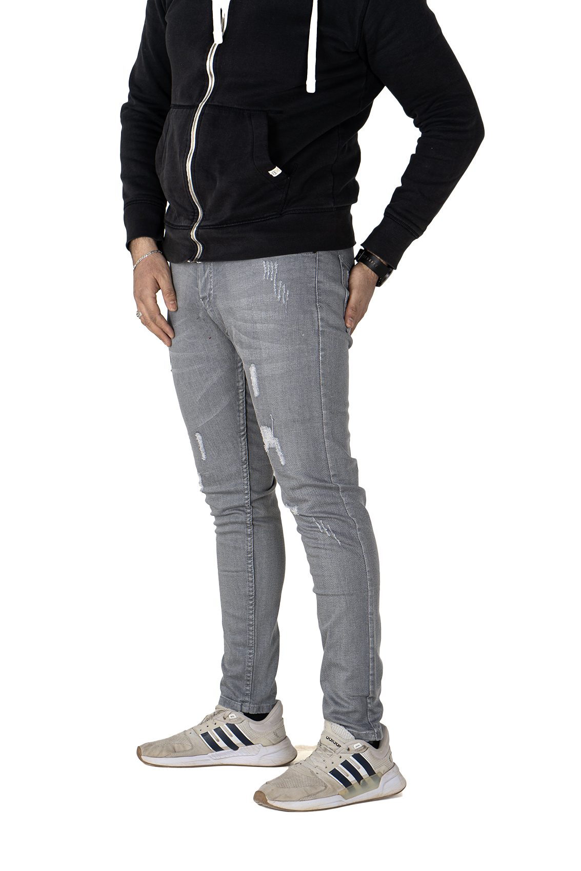 Pontalone Homme jean Gris _1B1, 32