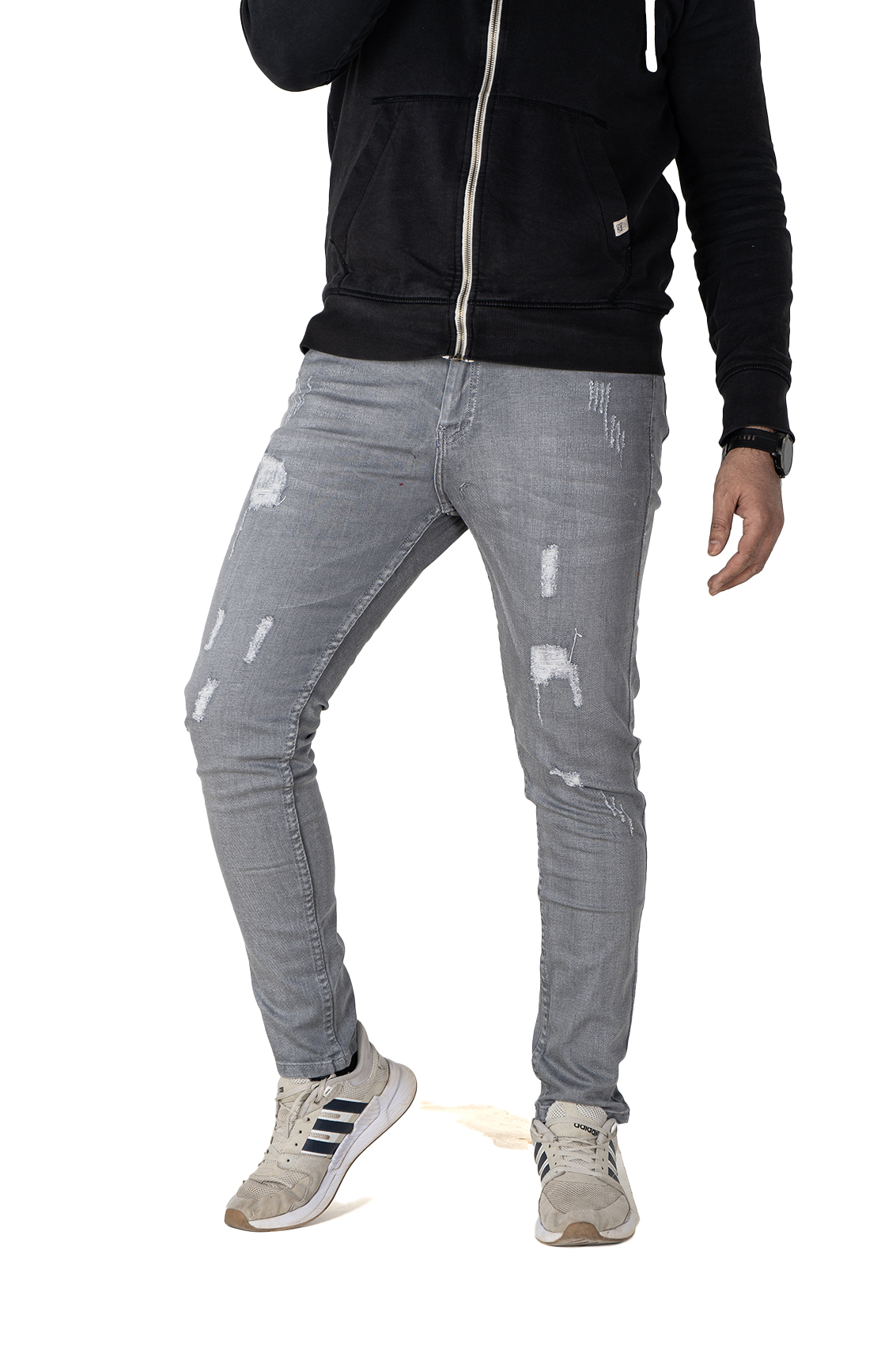 Pontalone Homme jean Gris _1B1, 46