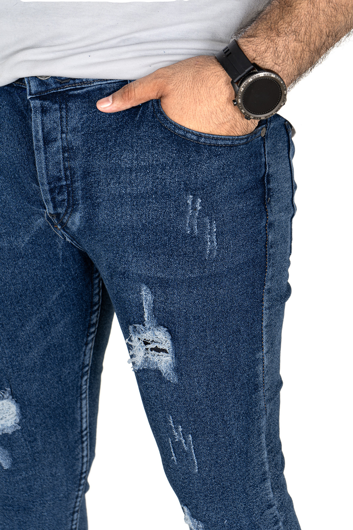 Pontalone jeans déchiré homme 1F3 /1G1, 31