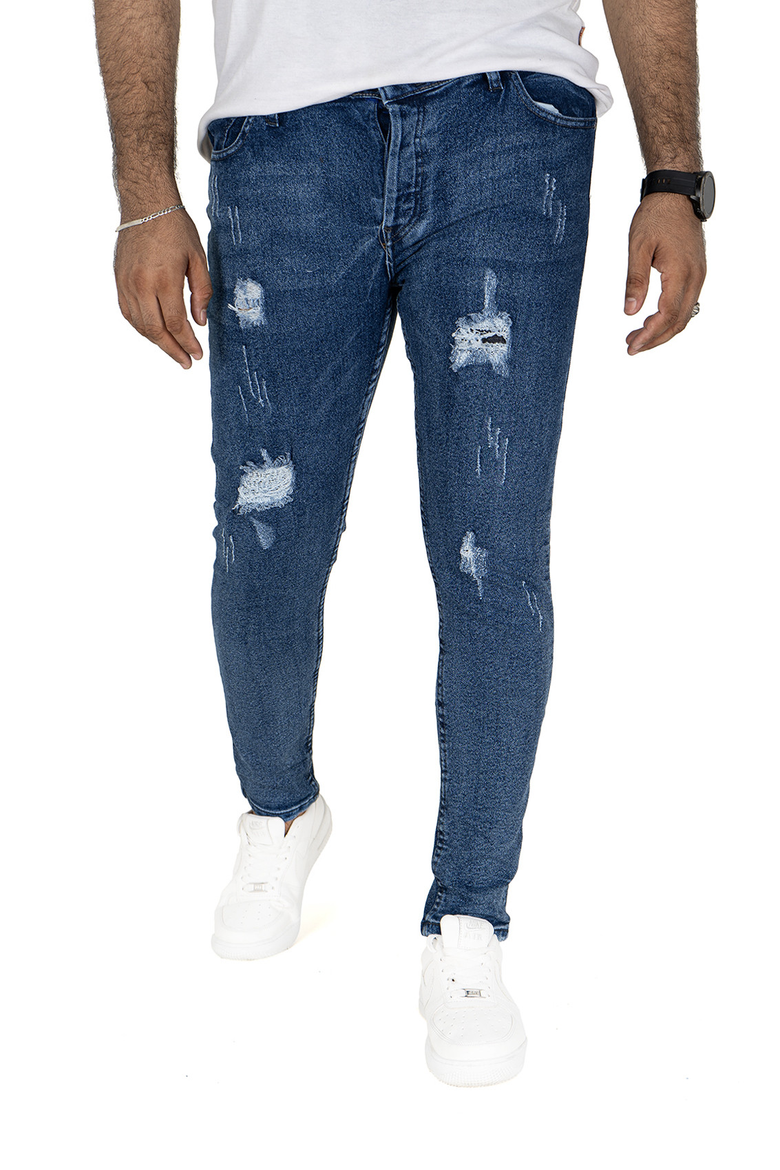 Pontalone jeans déchiré homme 1F3 /1G1, 36