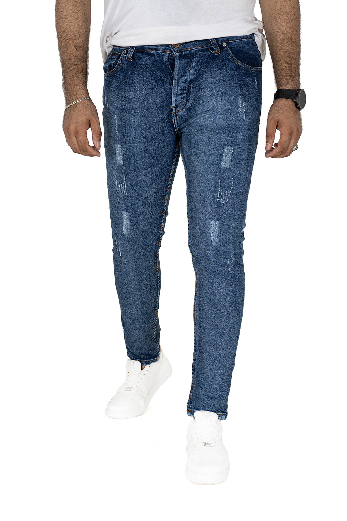 Pontalon jeans déchiré homme 1G2, 36