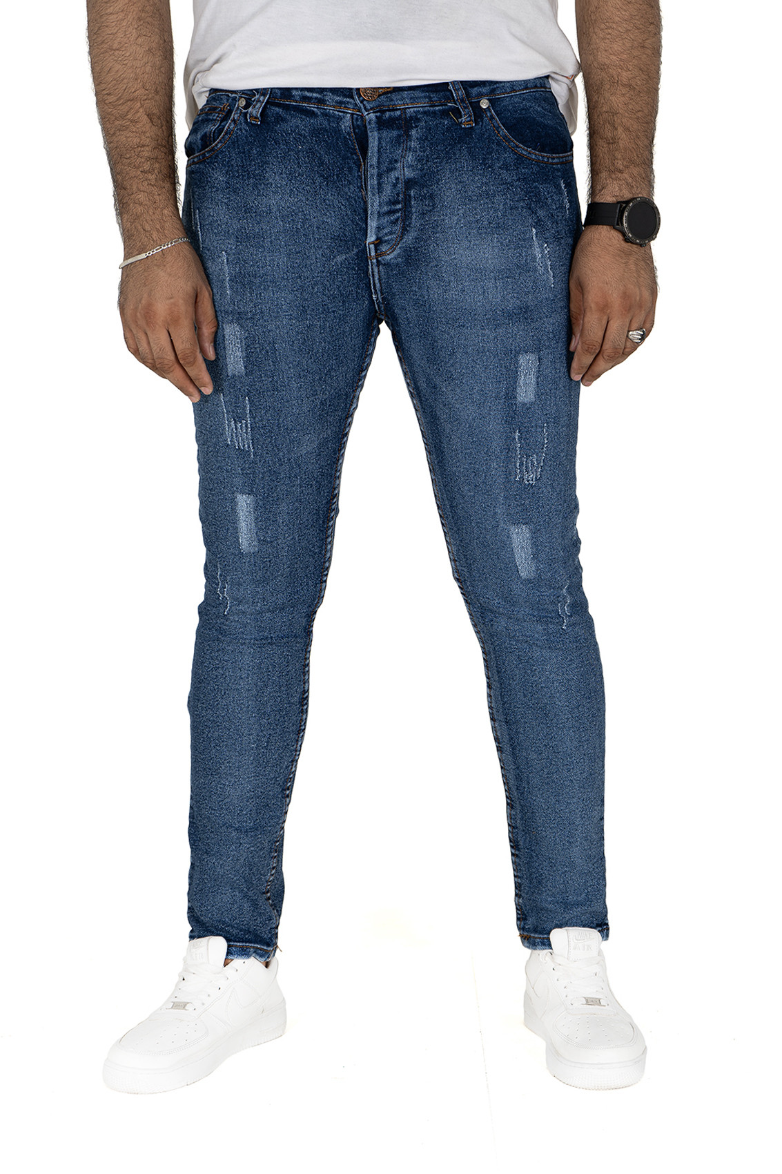 Pontalon jeans déchiré homme 1G2, 32