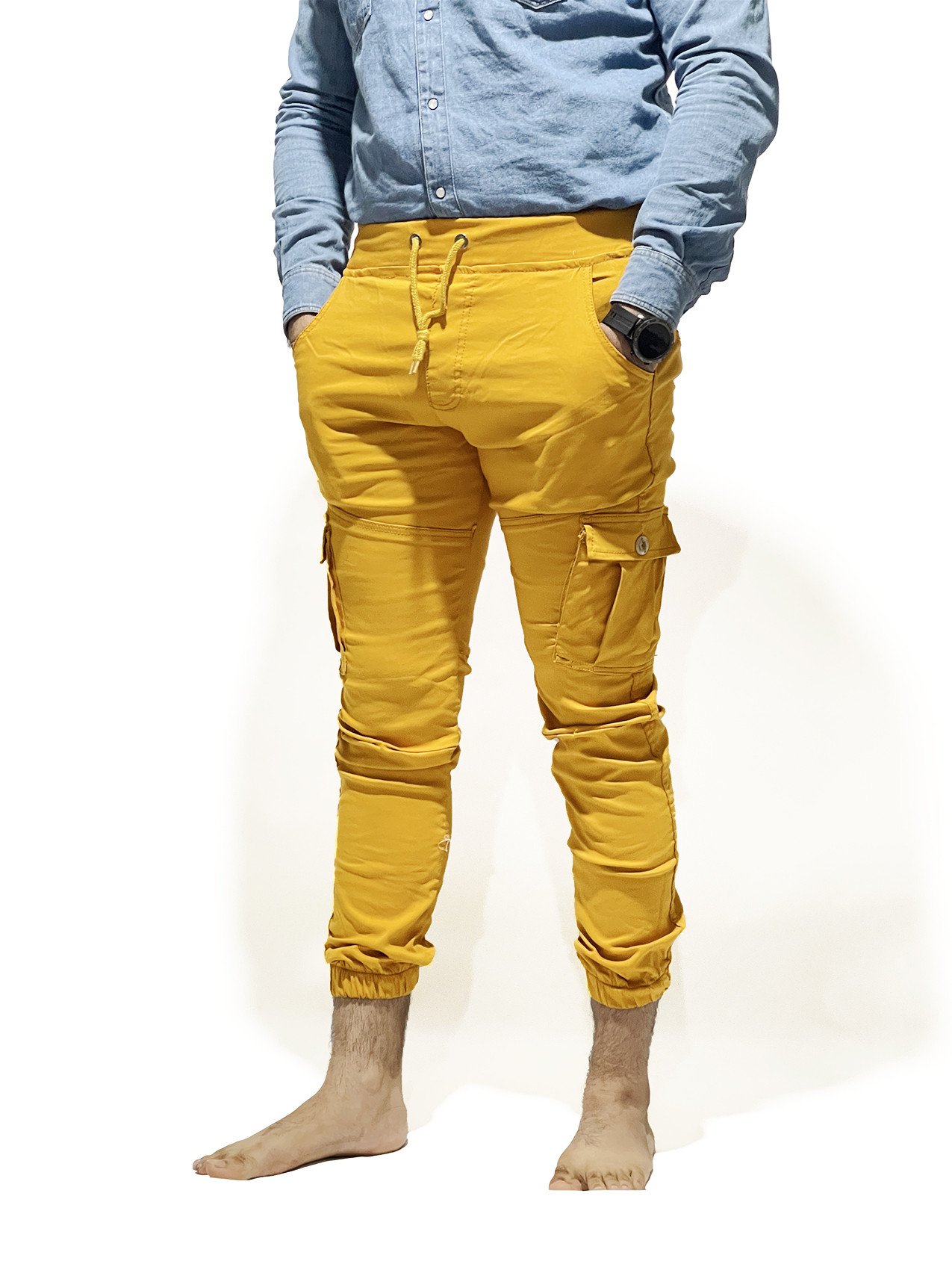 pontalon kargo Homme , 32, jaune