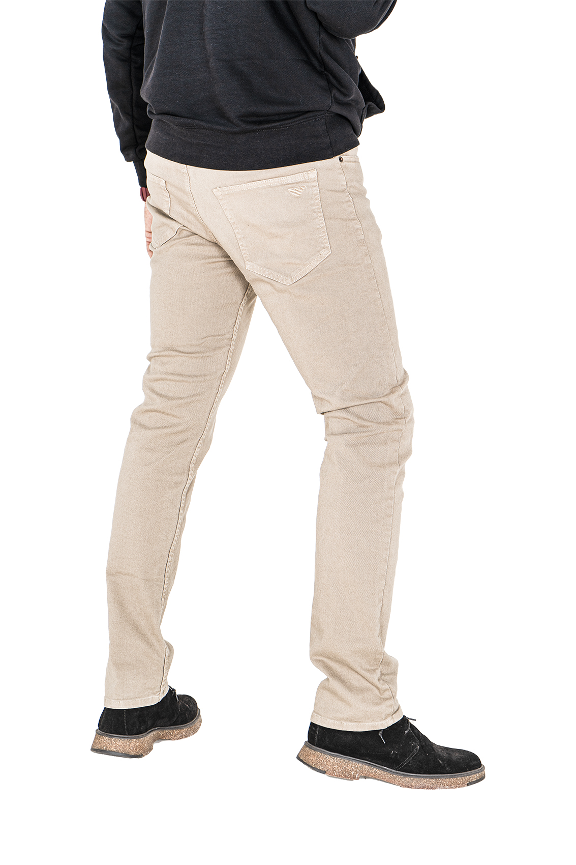 Pontalone Homme jean Noire regular fit, 42, beige