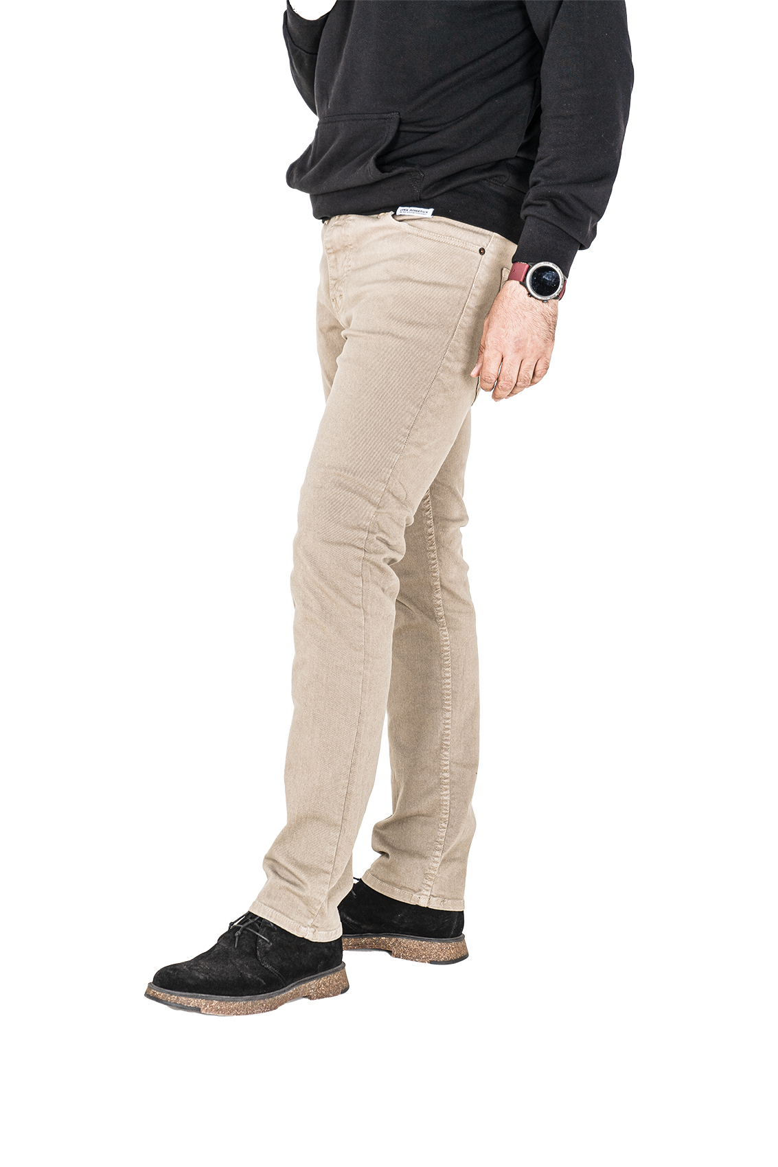 Pontalone Homme jean Noire regular fit, 40, beige