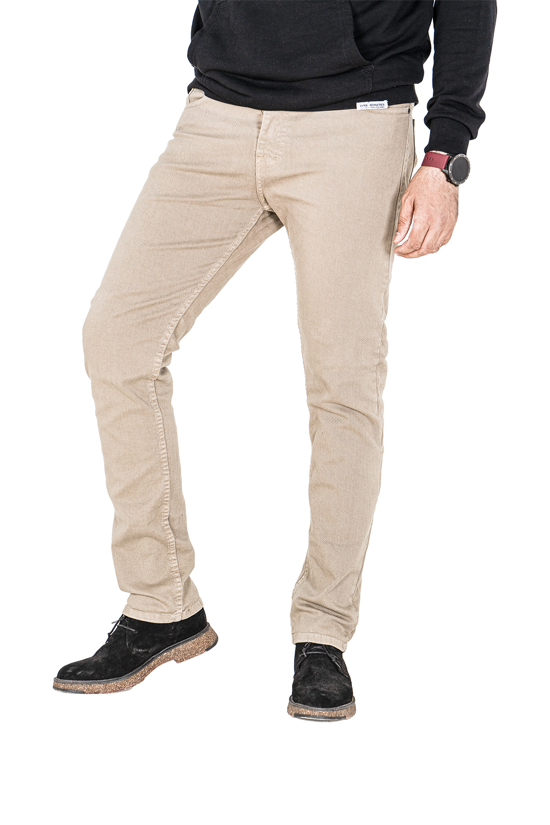 Pontalone Homme jean Noire regular fit, 46, beige