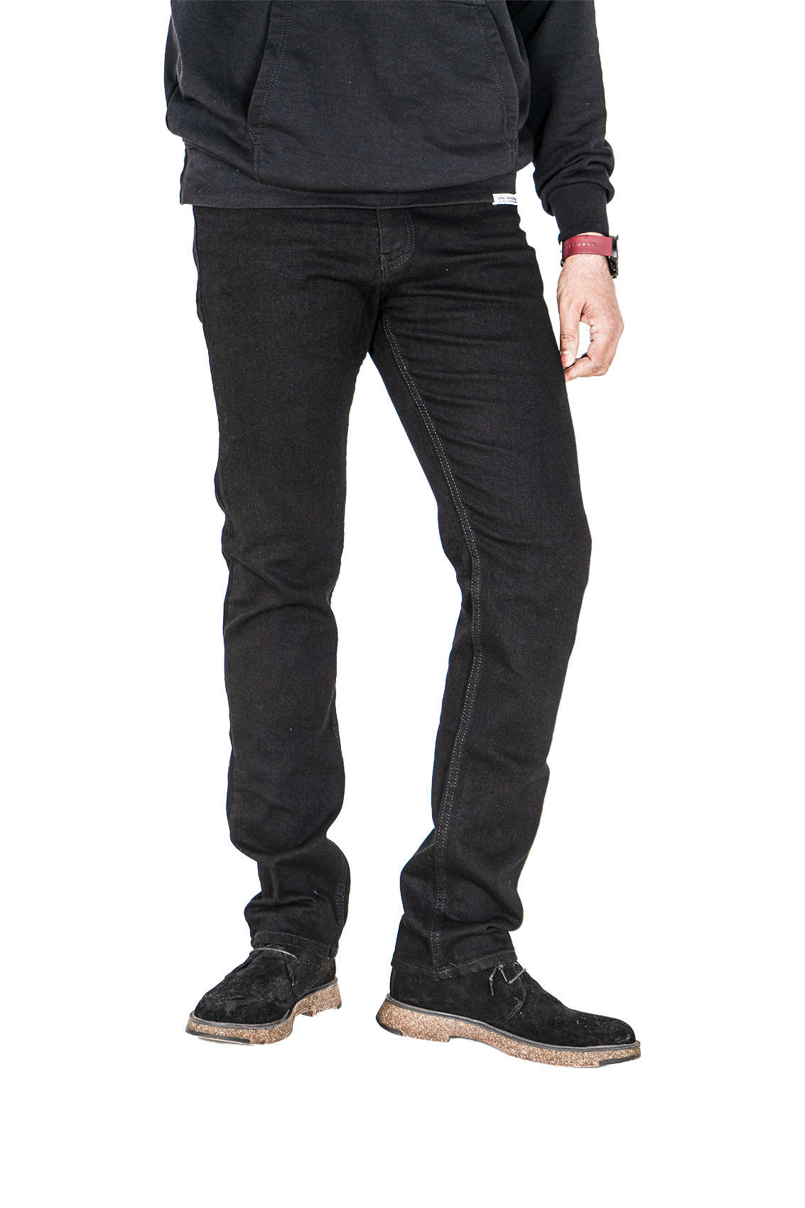 Pontalone Homme jean Noire regular fit, 44, noire