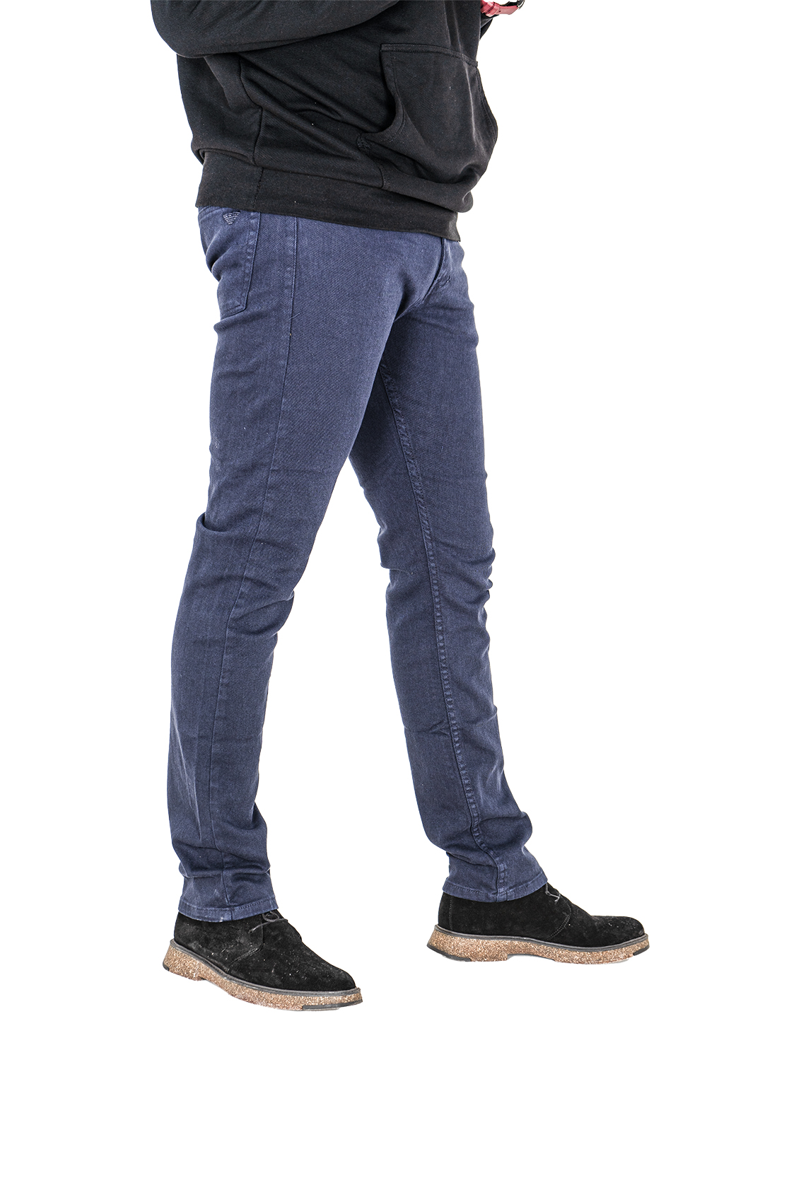 Pontalone Homme jean Noire regular fit, 46, bleu marine