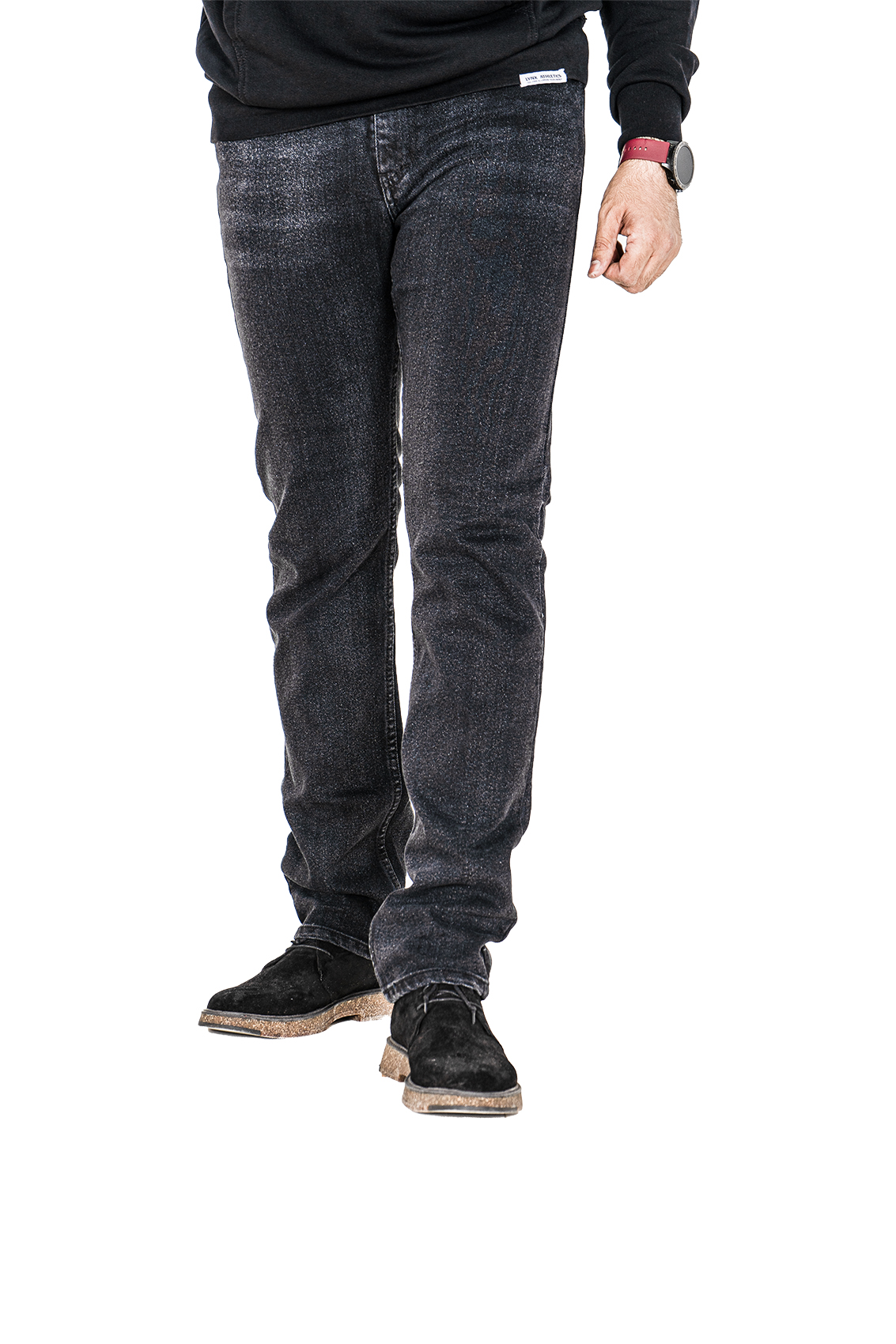 Pontalone Homme jean noire regular fit, 40