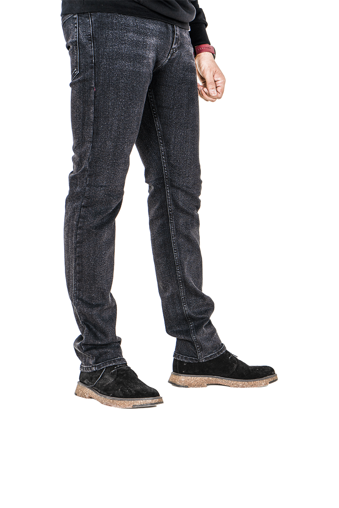 Pontalone Homme jean noire regular fit, 44