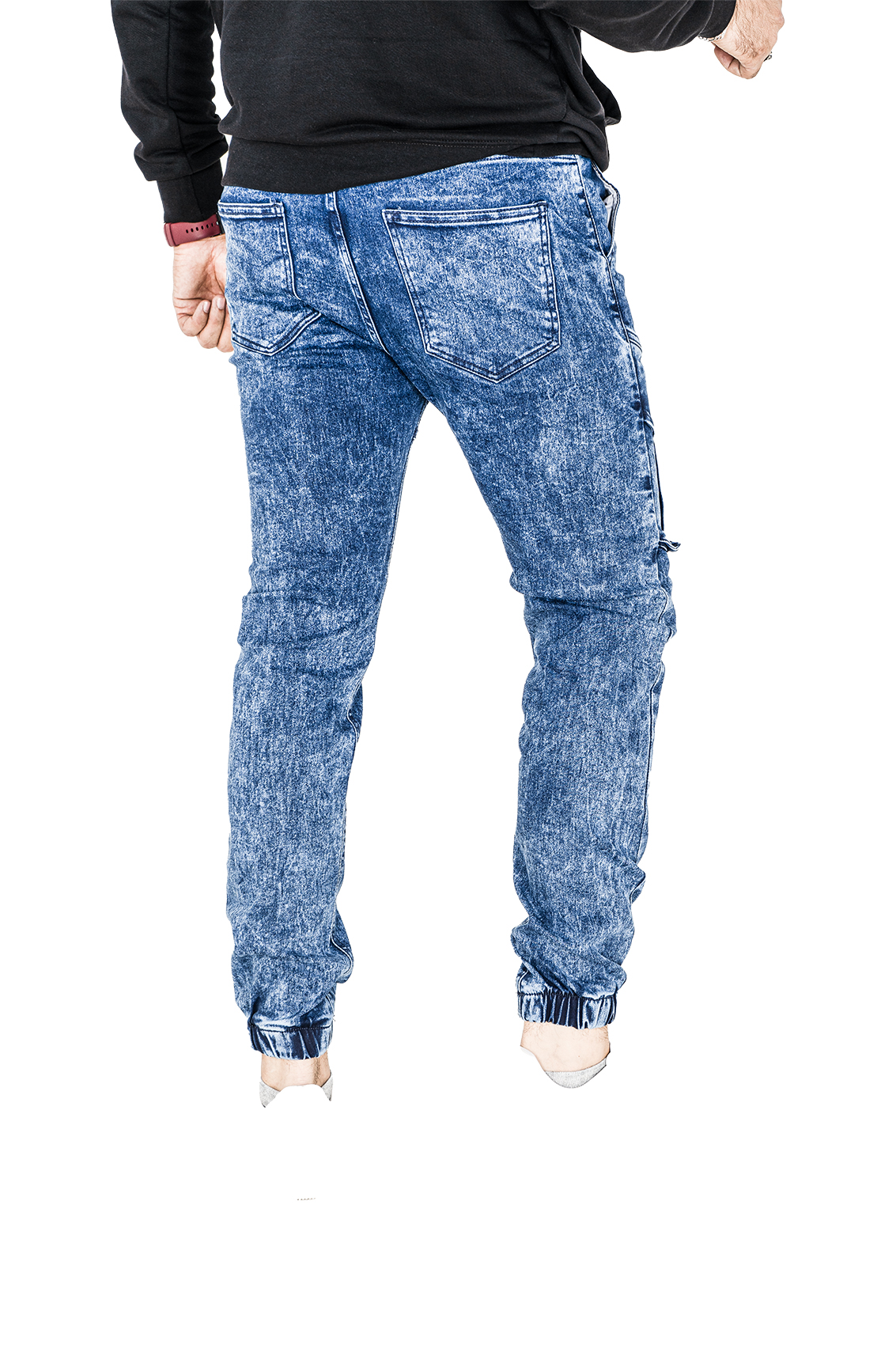 Pontalone Homme jean cargo bleu, 44