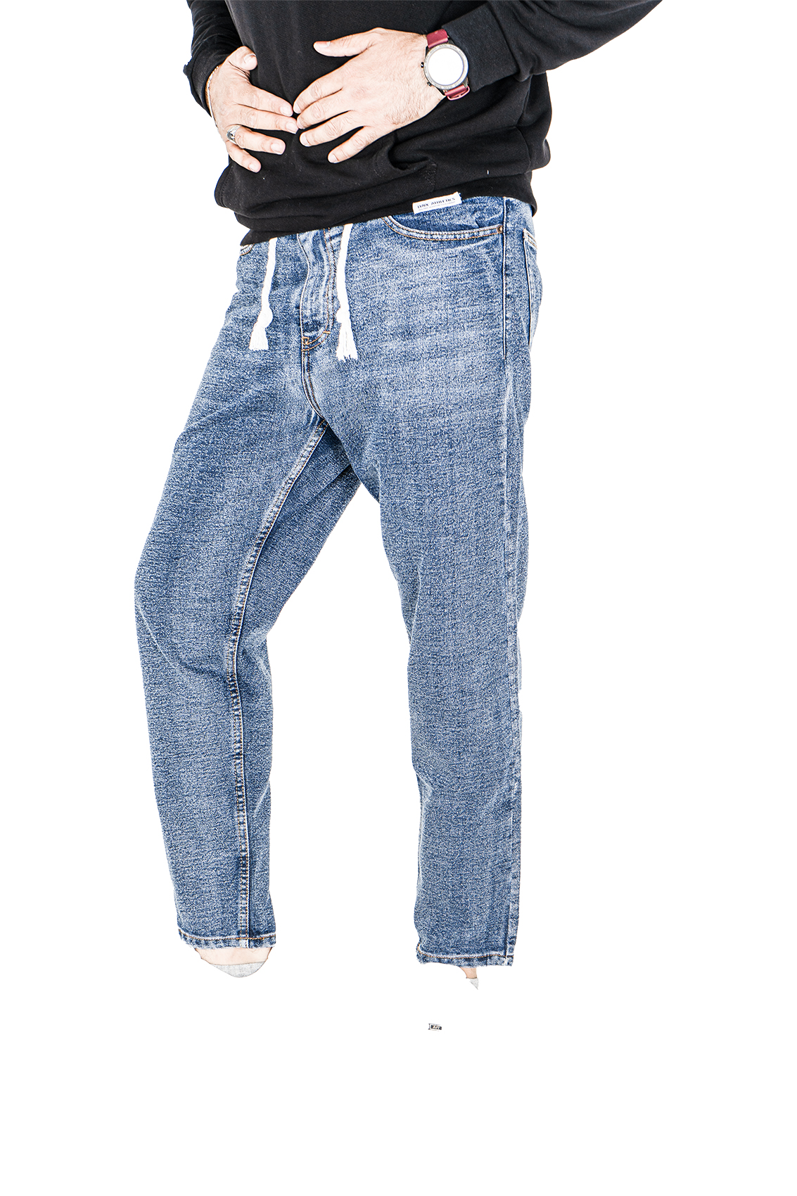 Pontalon Homme Jean Boyfriend bleu, 40