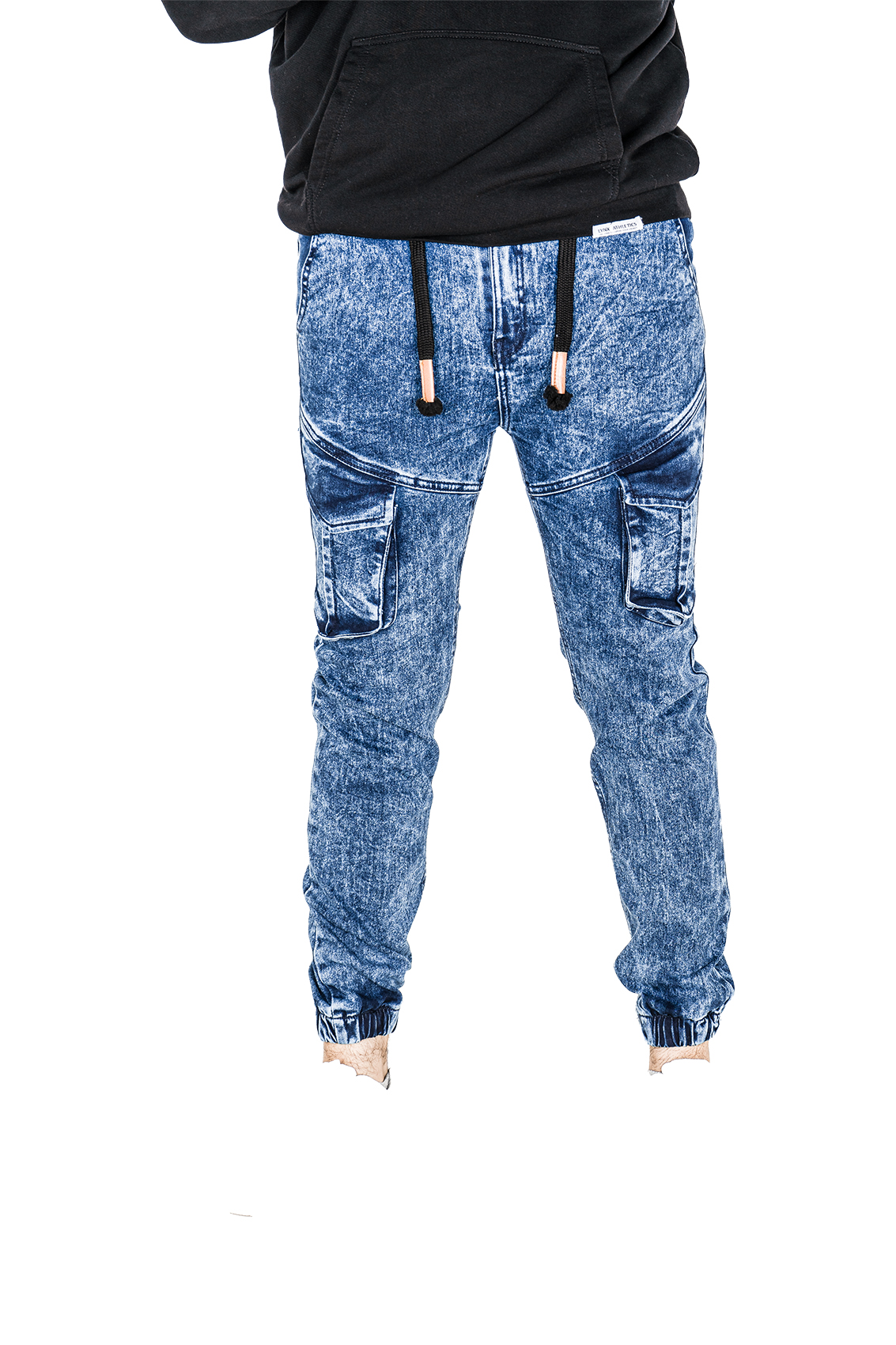 Pontalone Homme jean cargo bleu, 42