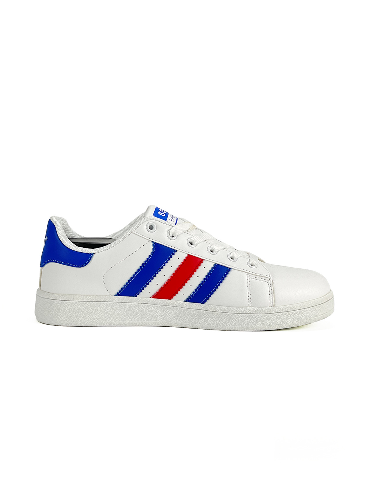Espadrille homme Amélanchier, Blanc & Bleu & Rouge, 40