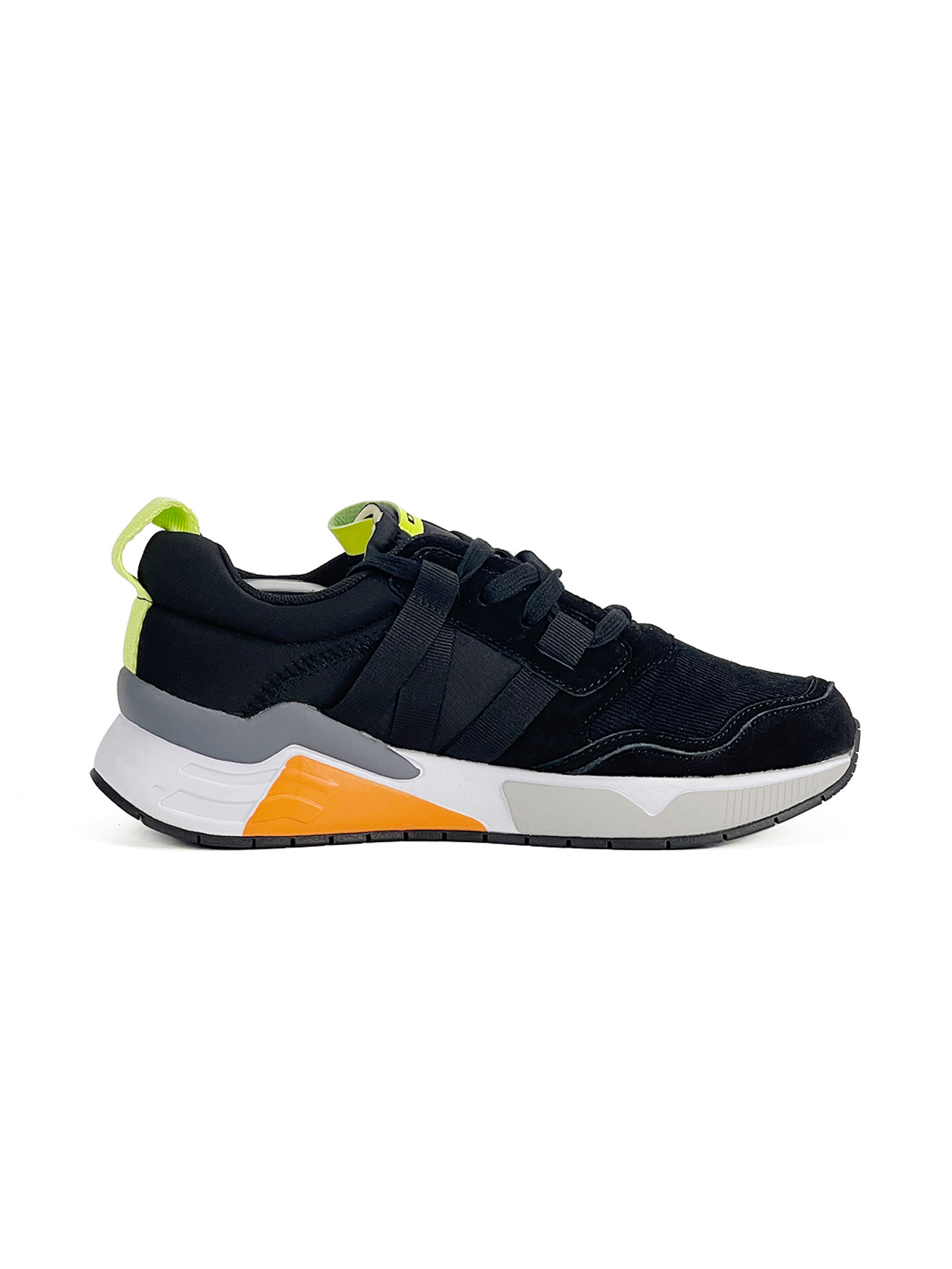Espadrille homme DEIMAZ, 40, Noir & Orange & Gris & Vert