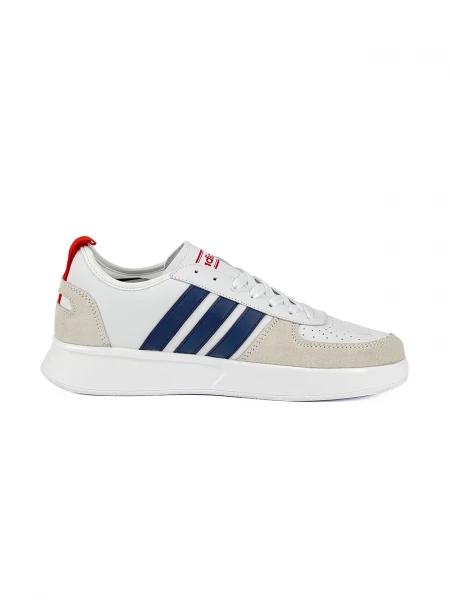 Espadrille homme DINIH, Blanc & Noir & Gris & Rouge, 44