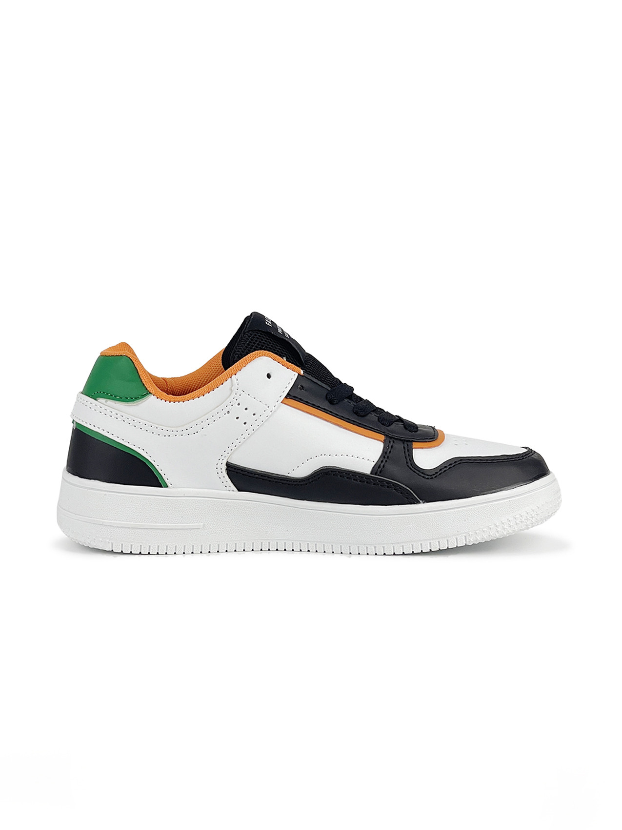 Espadrille homme FINOL, Blanc & Noir & Orange, 40