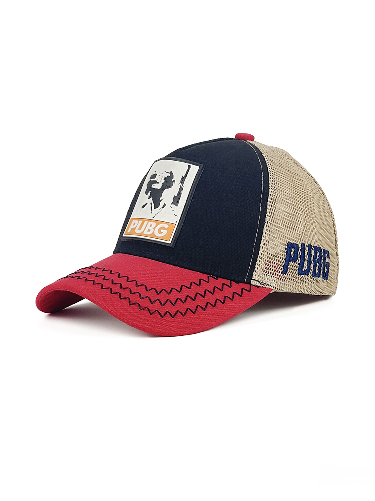 Casquette PUBG, Noir & Rouge