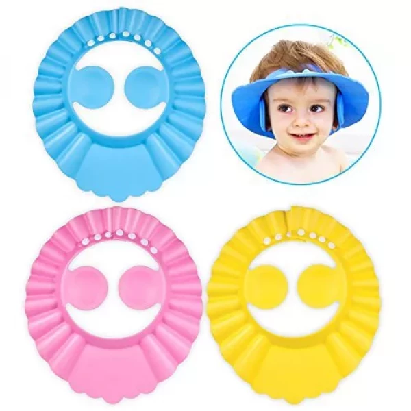Ajustable chapeau de bain pour bébé, Jaune