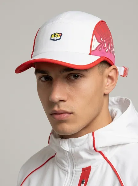 Casquette ATRAB, Blanc & Rouge