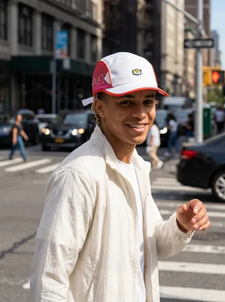 Casquette ATRAB, Blanc & Rouge