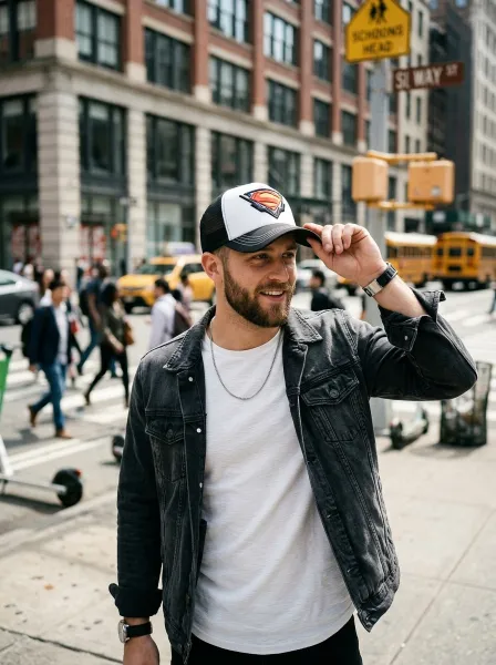 Casquette Superman, Blanc
