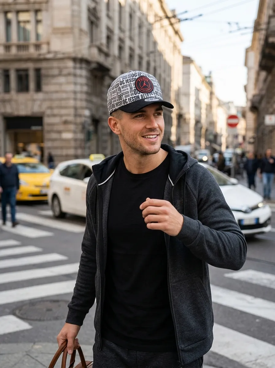 Casquette AHLA, Rouge & Blanc