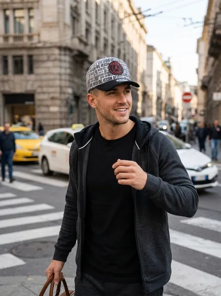 Casquette AHLA, Rouge & Blanc