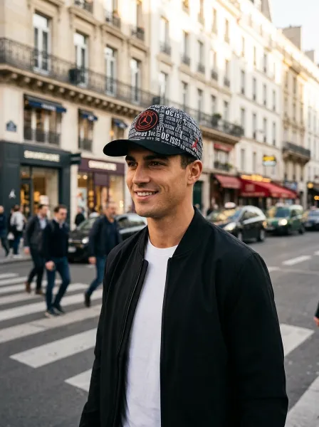 Casquette AHLA, Rouge & Noir