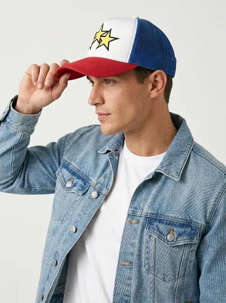 Casquette Prince, Bleu & Jaune