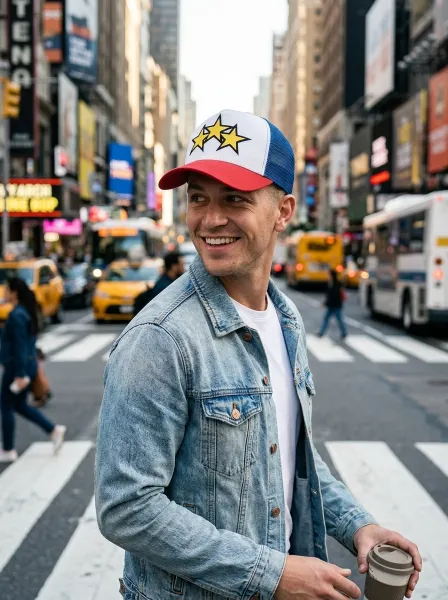 Casquette Prince, Bleu & Jaune