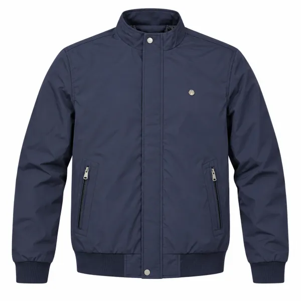 Blouson homme à col montant et poches zippées, Bleu ardoise