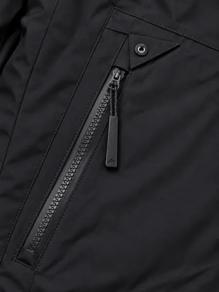 Boréal — Veste à capuche avec poches zippées et poignets ajustables, Noir, M