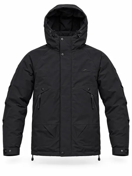 Boréal — Veste à capuche avec poches zippées et poignets ajustables, Noir, M