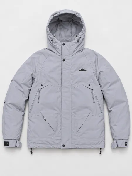 Boréal — Veste à capuche avec poches zippées et poignets ajustables, Gris clair, M