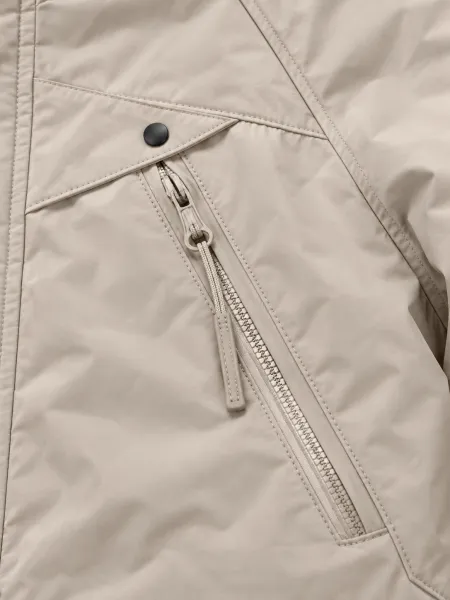 Boréal — Veste à capuche avec poches zippées et poignets ajustables, Beige, M