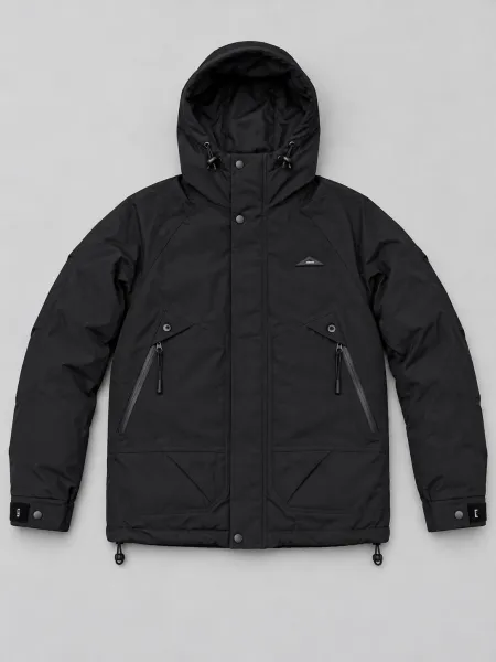 Boréal — Veste à capuche avec poches zippées et poignets ajustables, Noir, M