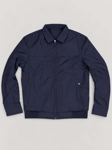 Rivage — Veste zippée à col rabattu, Bleu marine, M