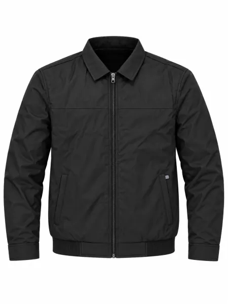 Rivage — Veste zippée à col rabattu, Noir, M