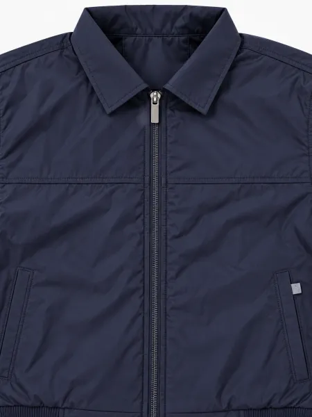 Rivage — Veste zippée à col rabattu, Bleu marine, M